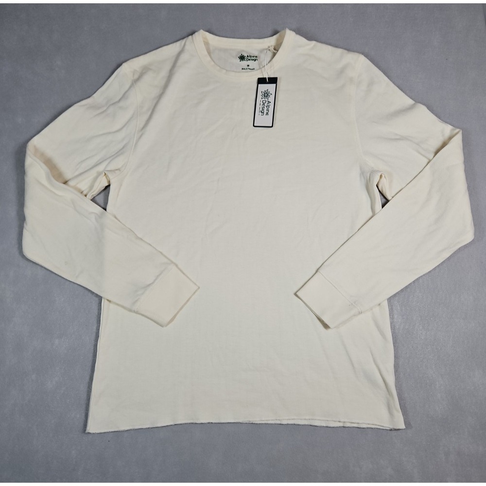 Alpine Design Mens Off White UPF 50+ Long Sleeve Shirt Size Medium NWT